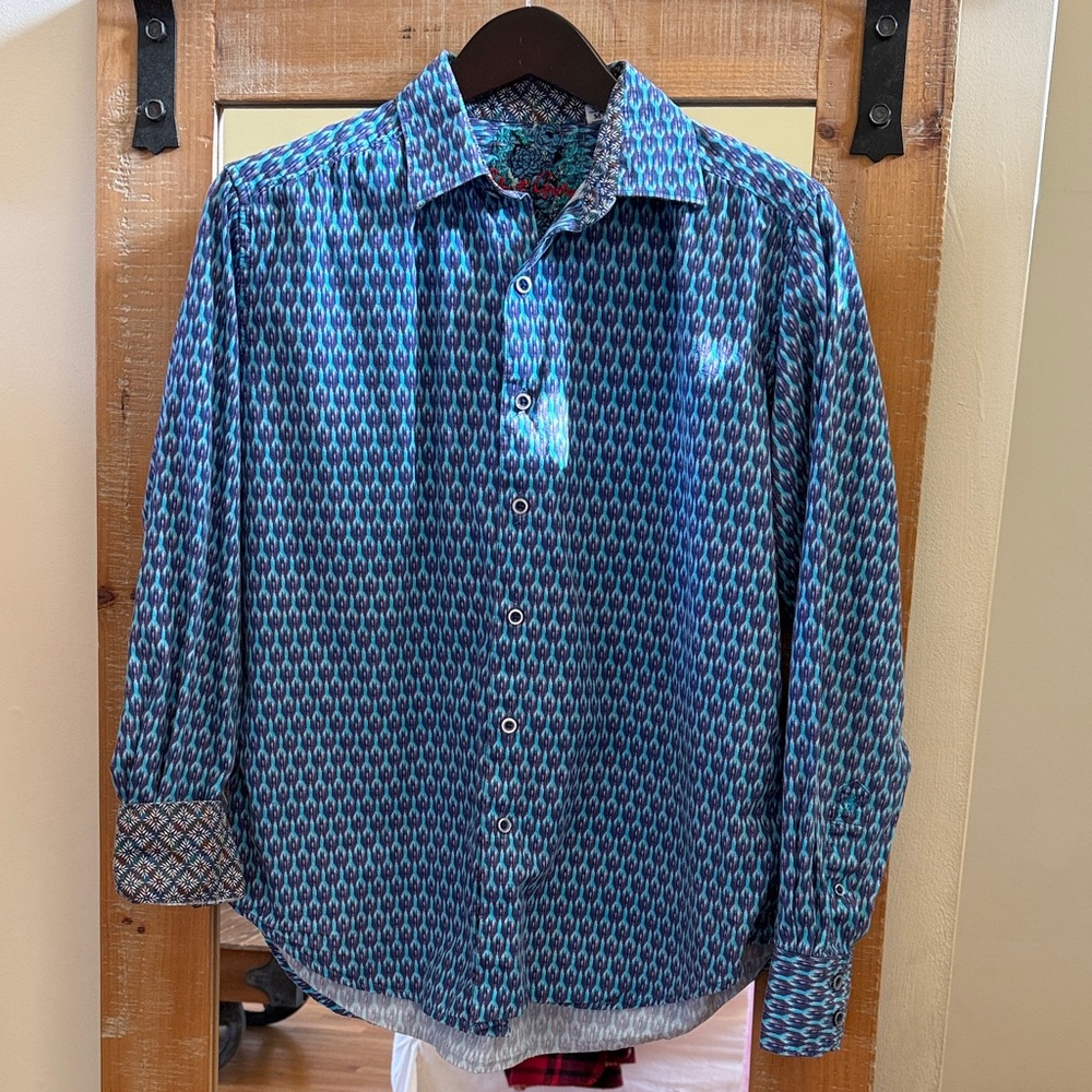 Robert Graham Abstract Print Dress Shirt Size M
